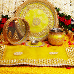 Mint Green Karwa Chauth Thali Set | Luxury Edition | Pack of 5