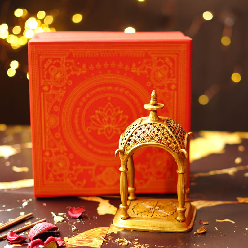 Brass Mandir or Temple (7 Inch), Perfect for Gifting and Pooja Room