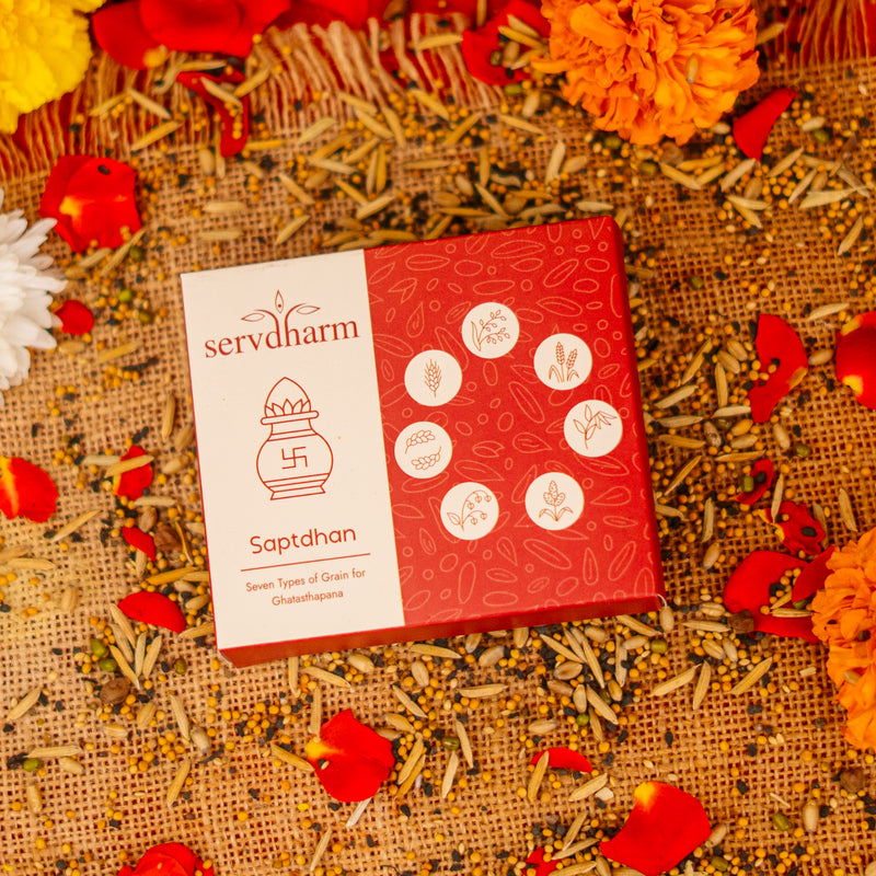 Saptdhan for Ghatastaphna - 7 grains/seeds for Hawan, Sowing, Puja 50g