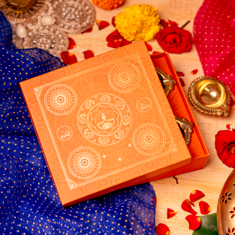Lakshmi Diya Gift Box (Set of 4 Brass Diya )