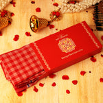 Bengal Red Gamcha/ Pooja Cloth ServDharm 63x28 Inch