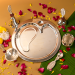 Silver Plated Rudraksha Pooja Thali Set with Premium Gift Box