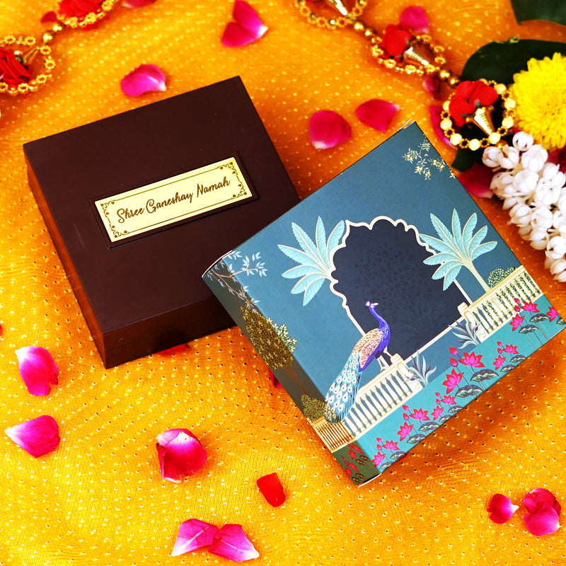 Ganesha Blessings Charan Paduka Pooja Box for Gifting