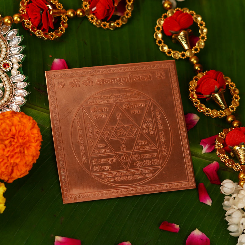 Copper Shri Annapurna Yantra (4*4 inch)