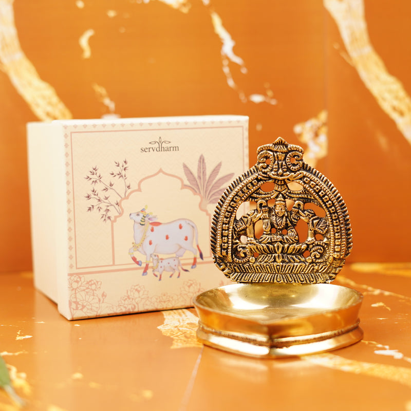 Brass Gajalakshmi Diya (5.5 Inch)