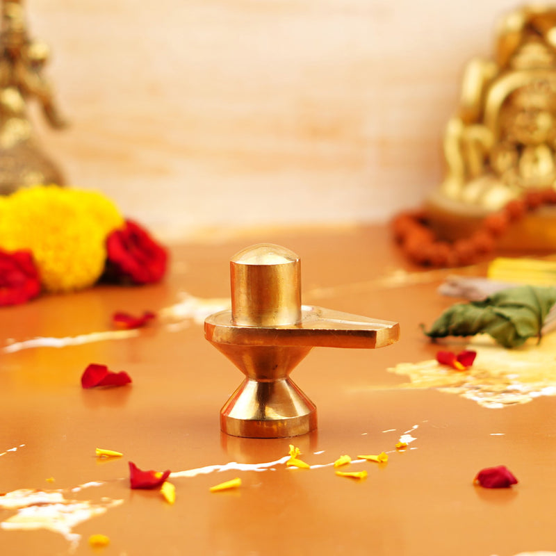 Pure Brass Shivling 2.5 inch | 245g