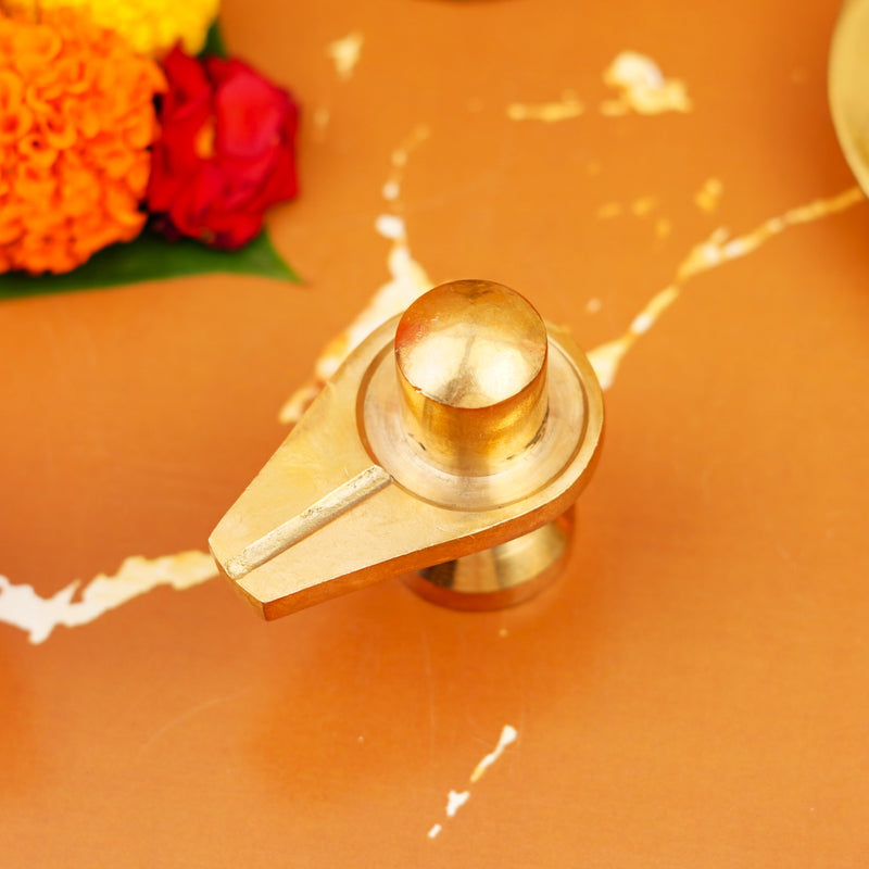 Pure Brass Shivling 2.5 inch | 245g