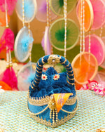 Laddu Gopal Premium Deep Blue Boat Bed | 13 x 7 x 4" (inches)