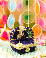 Indigo Velvet Laddu Gopal Regal Tokri Bed 6.5" | 162g