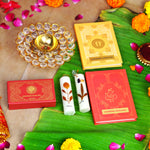 Lakshmi Chalisa and Ganesh Chalisa Blessings Gift Set- Yellow