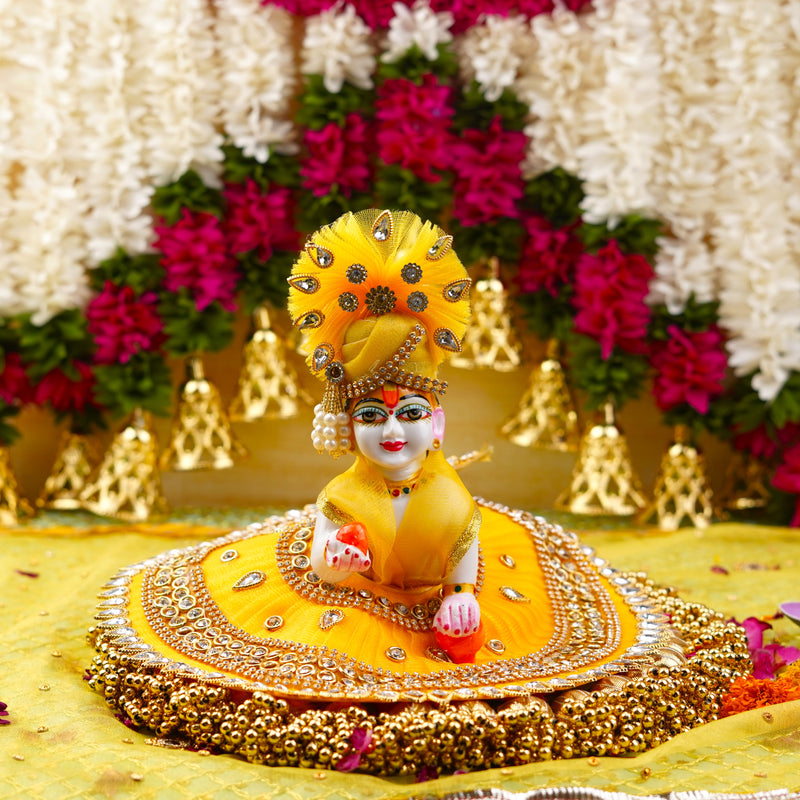 White Resin Laddu Gopal Idol 5.5 Inch