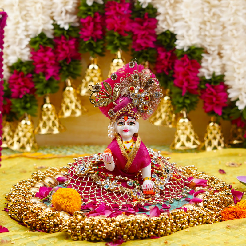 White Resin Laddu Gopal Idol 4.5 Inch