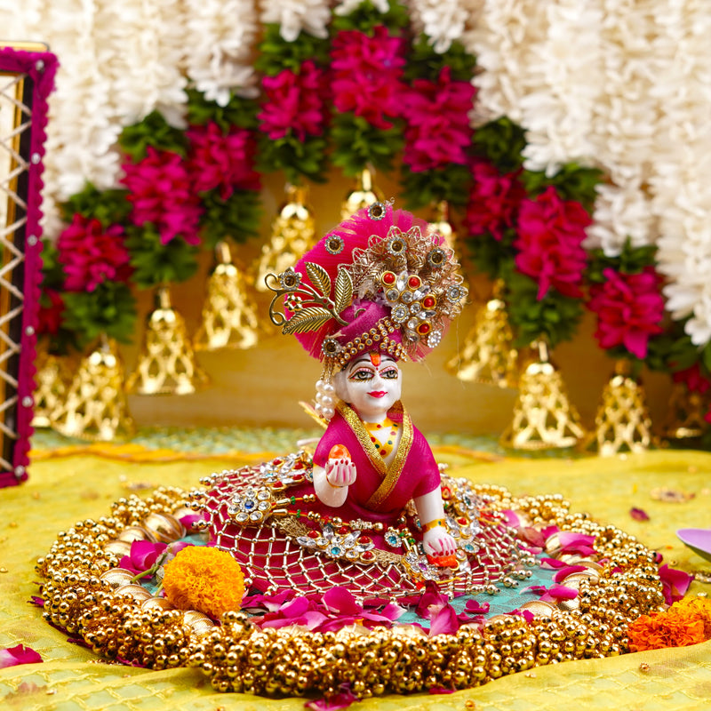 White Resin Laddu Gopal Idol 4.5 Inch