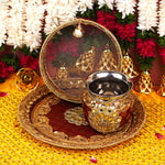 Majestic Maroon Karwa Chauth Thali Set | 400g | Pack of 3