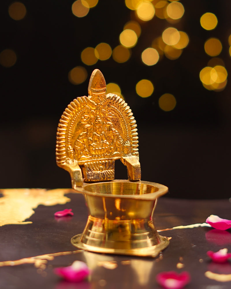 Brass Gajalakshmi Diya 4.5"