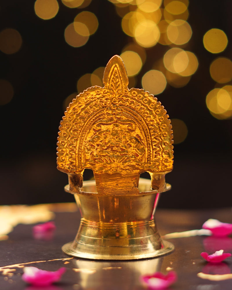 Brass Gajalakshmi Diya 4.5"