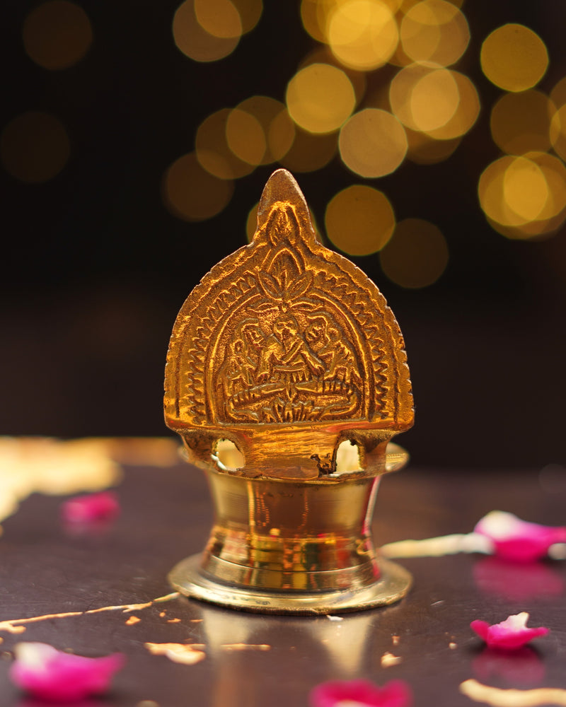 Brass Gajalakshmi Diya 4"