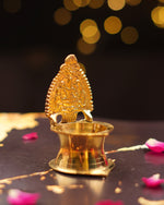 Brass Gajalakshmi Diya 3.5"