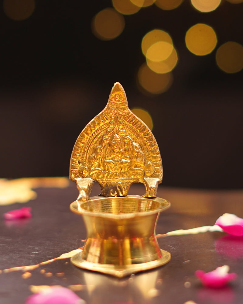 Brass Gajalakshmi Diya 3"