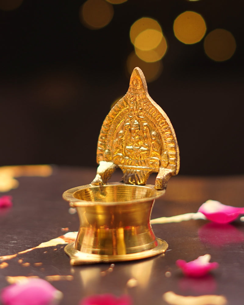 Brass Gajalakshmi Diya 3"