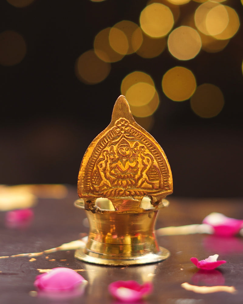 Brass Gajalakshmi Diya 3"