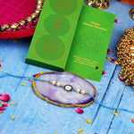 Designer Evil Eye Rakhi with Pearls