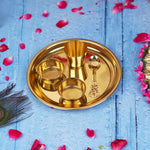 Pure Brass Laddu Gopal Bhog Thali Set 6"