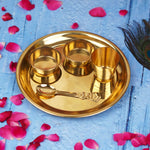 Pure Brass Laddu Gopal Bhog Thali Set 6"