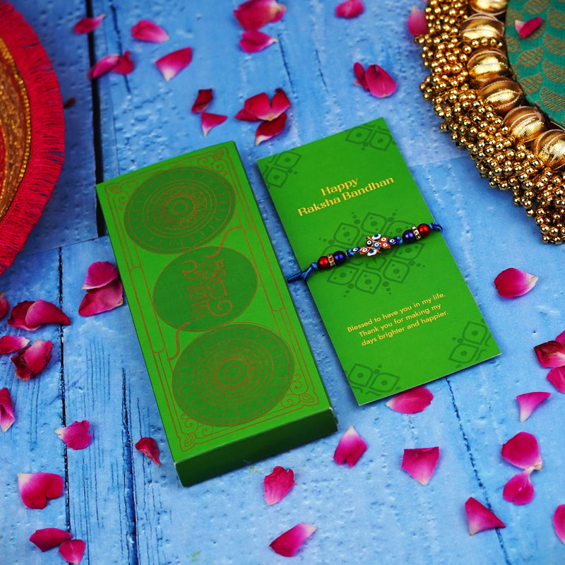 Leaf Shaped Evil Eye Rakhi