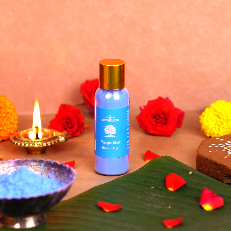 Blue Pooja Abir 50g