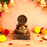 Antique Gold Kuber Idol Resin 6 Inch