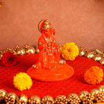 Orange and Golden Hanuman Resin Idol 4.5 Inch