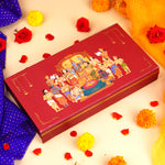 Valmiki's Ramayana Heritage Edition – Luxurious Wooden Gift Box Featuring Handcrafted Art, Sacred Incense Box, Hanuman Chalisa Scroll, Jai Shree Ram Brass Gada
