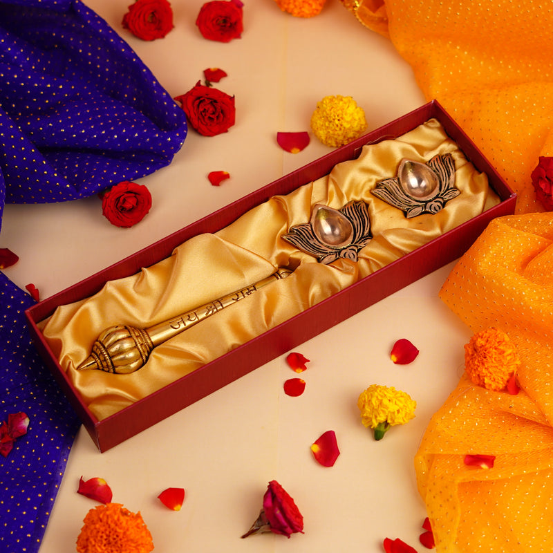 Jai Shree Ram Brass Gada Premium Festive Gifting