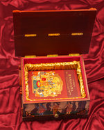Valmiki's Ramayana Heritage Edition – Luxurious Wooden Gift Box Featuring Handcrafted Art, Sacred Incense Box, Hanuman Chalisa Scroll, Jai Shree Ram Brass Gada