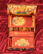 Valmiki's Ramayana Heritage Edition – Luxurious Wooden Gift Box Featuring Handcrafted Art, Sacred Incense Box, Hanuman Chalisa Scroll, Jai Shree Ram Brass Gada