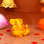 Yellow Gifting Ganesha Resin Idol 2 Inches