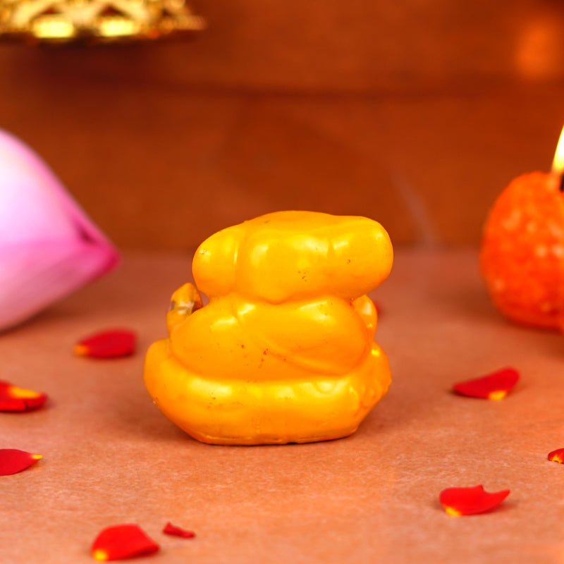 Yellow Gifting Ganesha Resin Idol 2 Inches