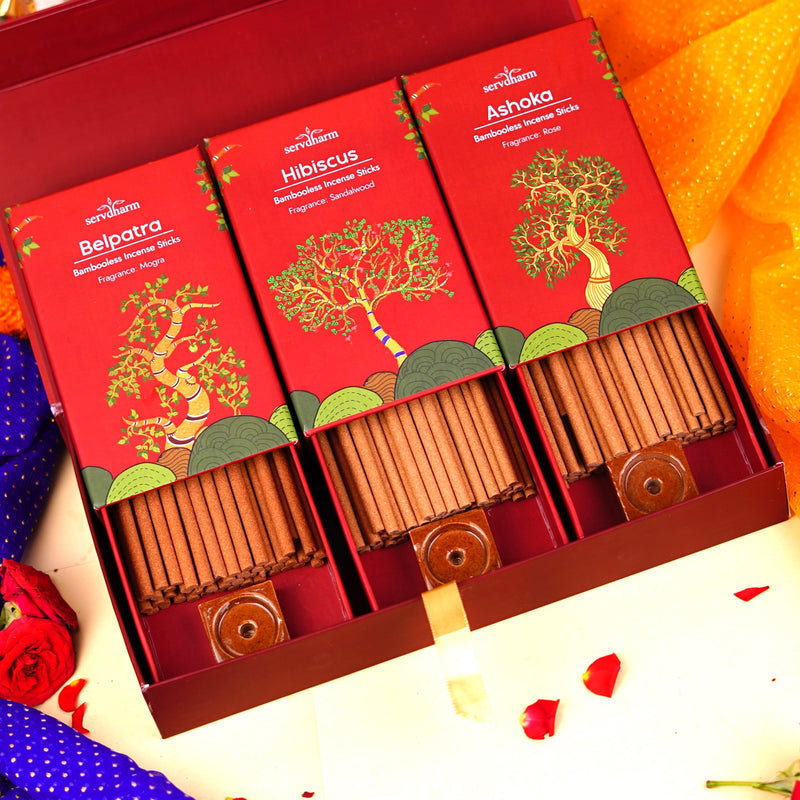 Valmiki's Ramayana Heritage Edition – Luxurious Wooden Gift Box Featuring Handcrafted Art, Sacred Incense Box, Hanuman Chalisa Scroll, Jai Shree Ram Brass Gada