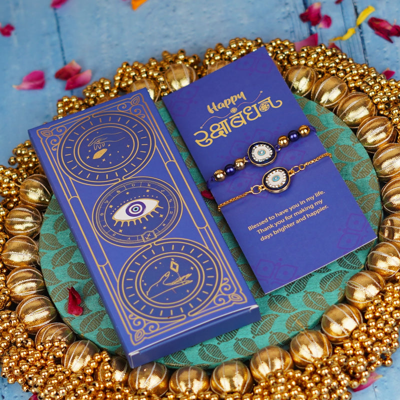 Bhaiya Bhabhi Evil Eye Oval Rakhi
