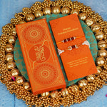 Rudraksha and White Beads Bhaiya Bhabhi Rakhi