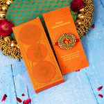 Red Floral Stone Rakhi