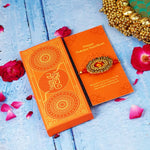 Red Floral Stone Rakhi