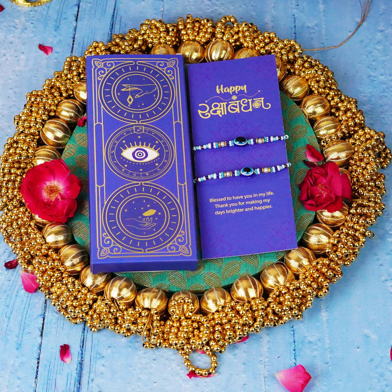 Evil Eye Beads Rakhi Bhaiya Bhabhi