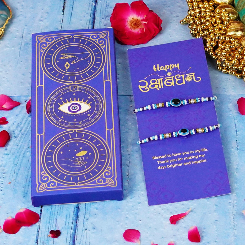 Evil Eye Beads Rakhi Bhaiya Bhabhi