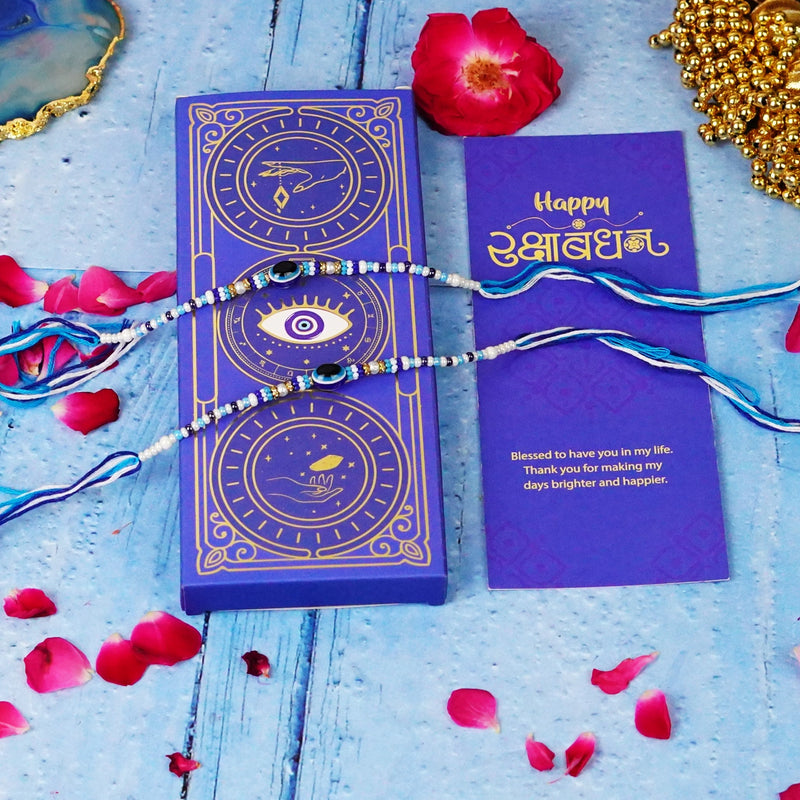 Evil Eye Beads Rakhi Bhaiya Bhabhi