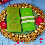 Sage Green Studded Bhaiya Bhabhi Rakhi