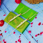 Sage Green Studded Bhaiya Bhabhi Rakhi
