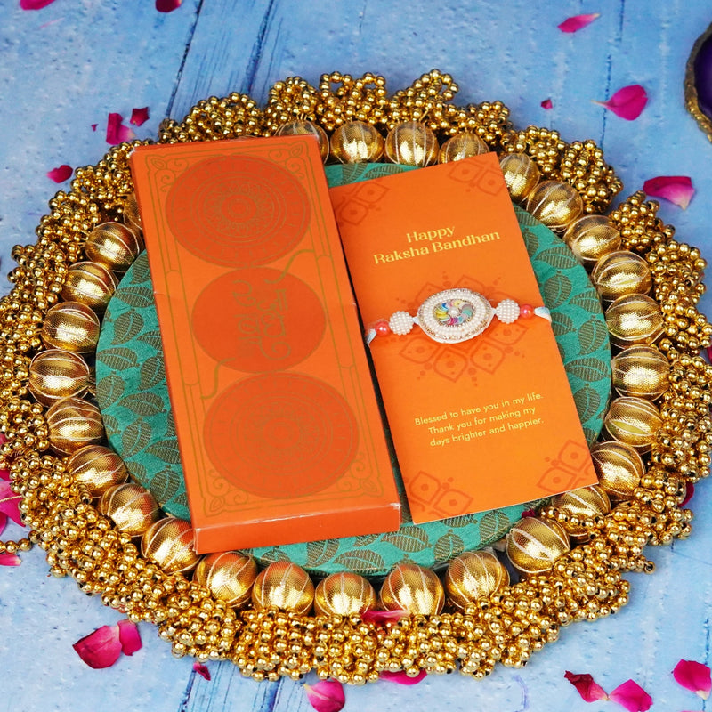 Pink Vibes Pearl Rakhi Set