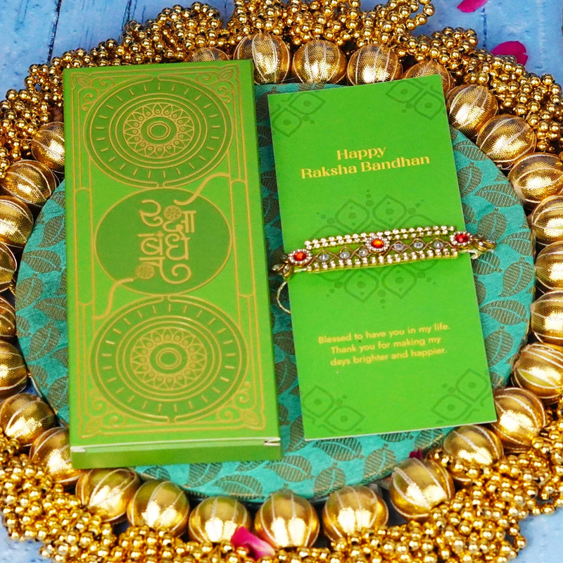 Stonework Green Stunning Rakhi